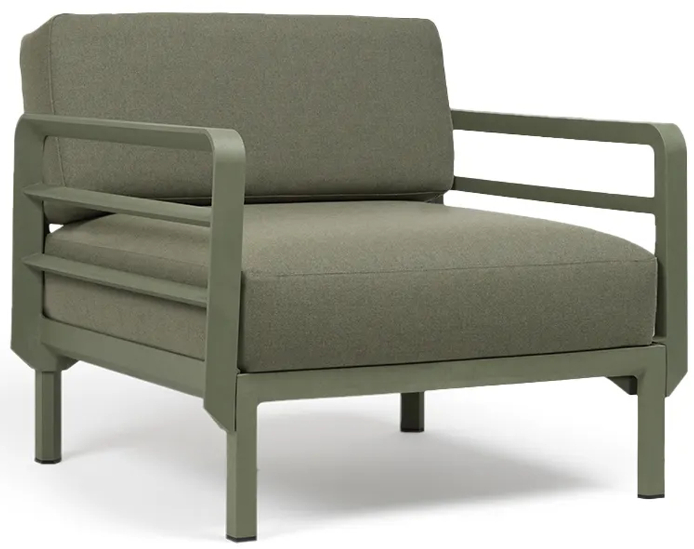 Кресло пластиковое с подушками Nardi Maximo Poltrona, кактус, тимьян