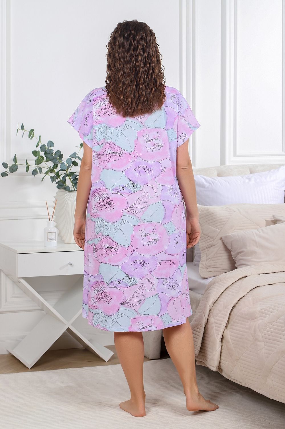 Ночная сорочка Палитра Виотекс СИРЕНЕВЫЙ