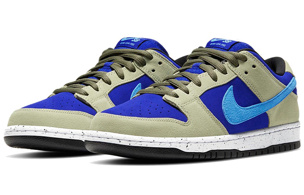 Nike Dunk SB Celadon Celadon non-slip lightweight low-top sneakers for men and women with the same blue khaki