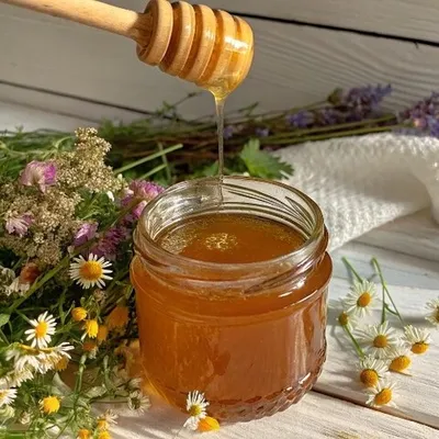 Фотография Мед Разнотравье (Алтай) / 250 гр купить в магазине Афлора