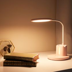 ULM-D150 15W-3000-6500K-DIM PINK Светильник настольный светодиодный с подставкой под телефон и канцелярские принадлежности. С ночной подсветкой. Сенсорный выключатель. Диммер. Розовый. TM Uniel