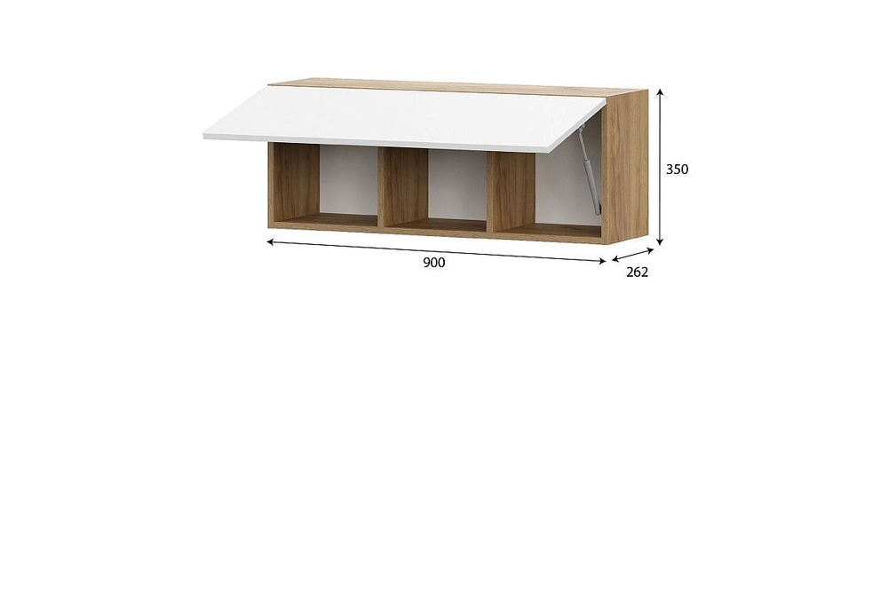 Модульная стенка в гостиную со шкафом Дуб Золотой/Белый Матовый 185х42х127 см