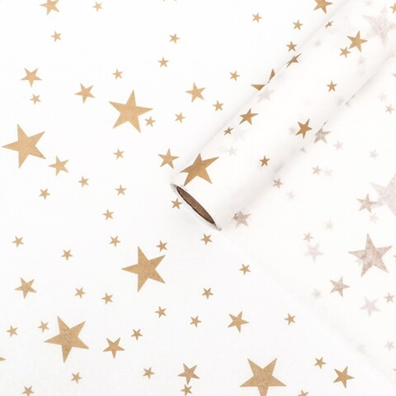 Бумага силиконизированная «Звёзды», золотые 38 х 50см