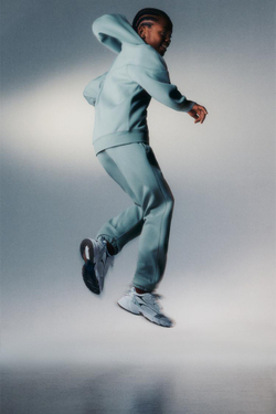 ZARA СПОРТИВНЫЕ БРЮКИ-ДЖОГГЕРЫ, СЕРО-СИНИЙ