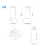 Комплект кровельного выхода канализации Wave 110 is коричневый/красный/серый/зеленый/кирпичный/черный