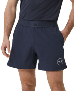 Мужские теннисные шорты Björn Borg Ace Graphic Short Shorts - небесный