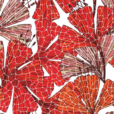 Decorative flowers seamless pattern.