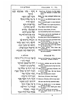 The Book of Psalms, in Hebrew and English | M. l'abbé Trochon