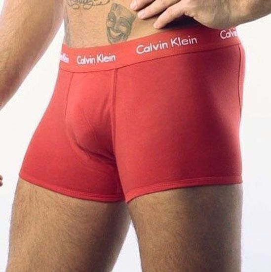 Мужские трусы боксеры красные  Calvin Klein 365 Red Boxer