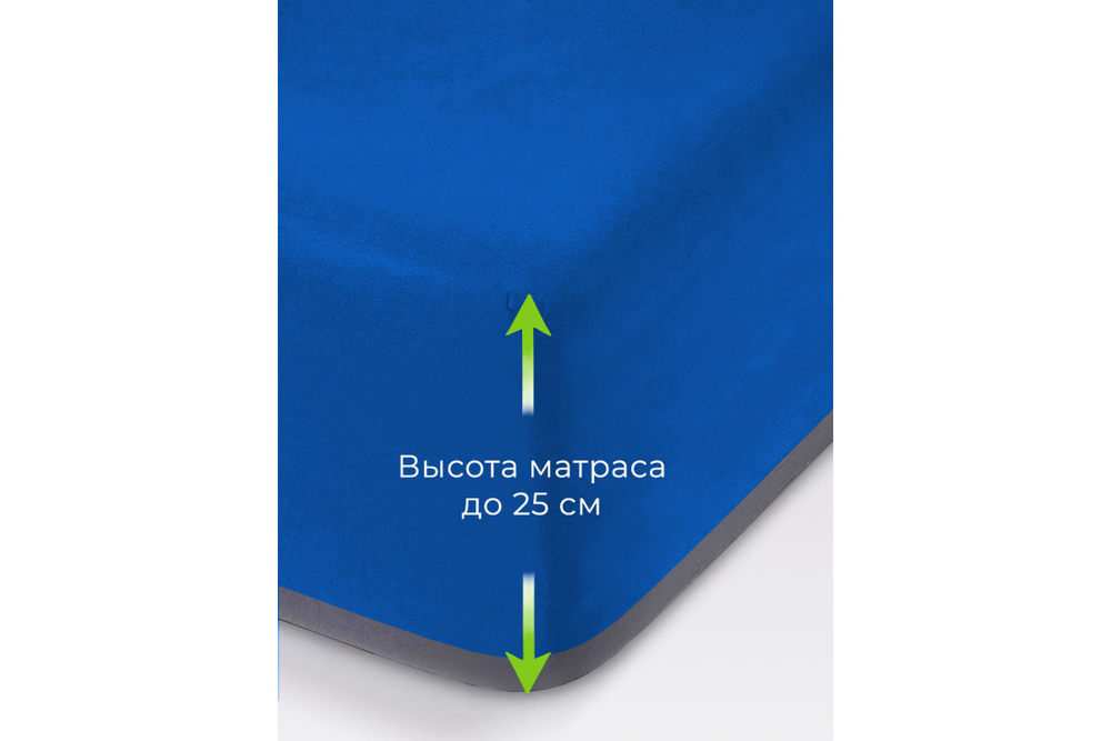 Простынь GoodNight Трикотаж 180х200х20 Лазурный на резинке