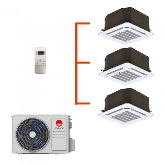 Мульти сплит-система CHERBROOKE кассетная на 3 комнаты (30+35+50 кв.м.)