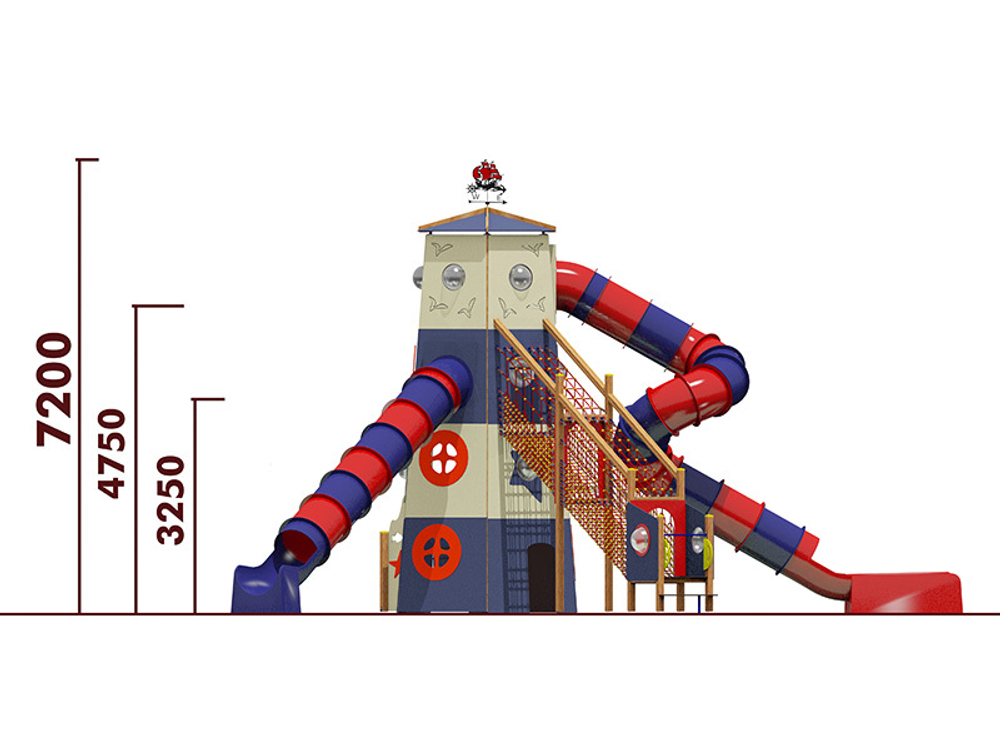Игровой комплекс Маяк 07114.21 для детей 6-12 лет для уличной площадки