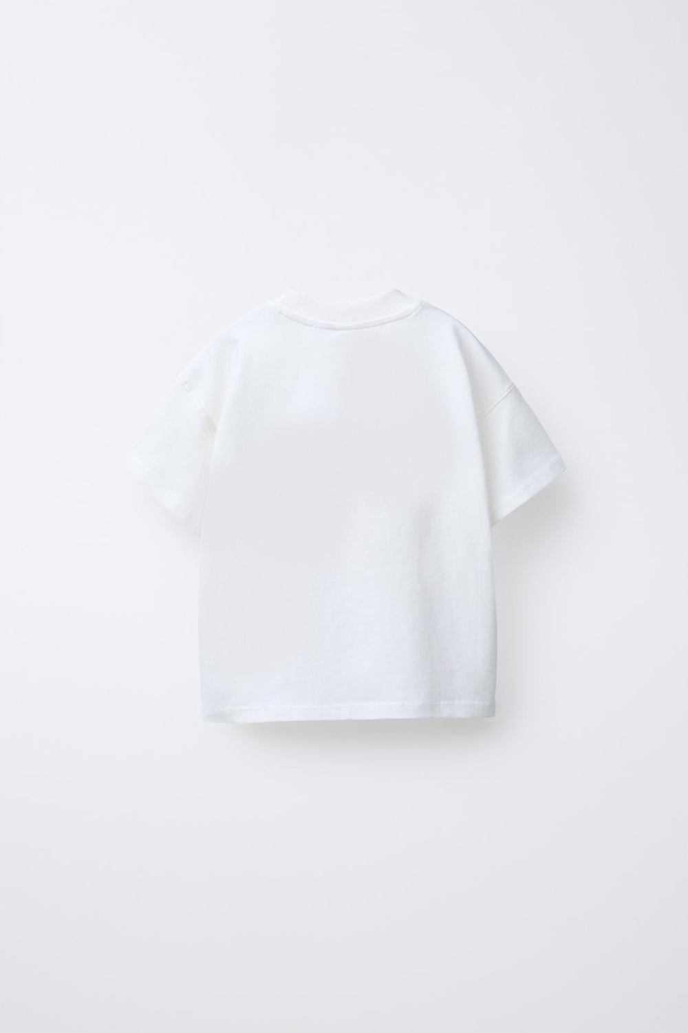 ZARA ФУТБОЛКА С ПРИНТОМ «ЖИВОТНЫЕ», БЕЛЫЙ