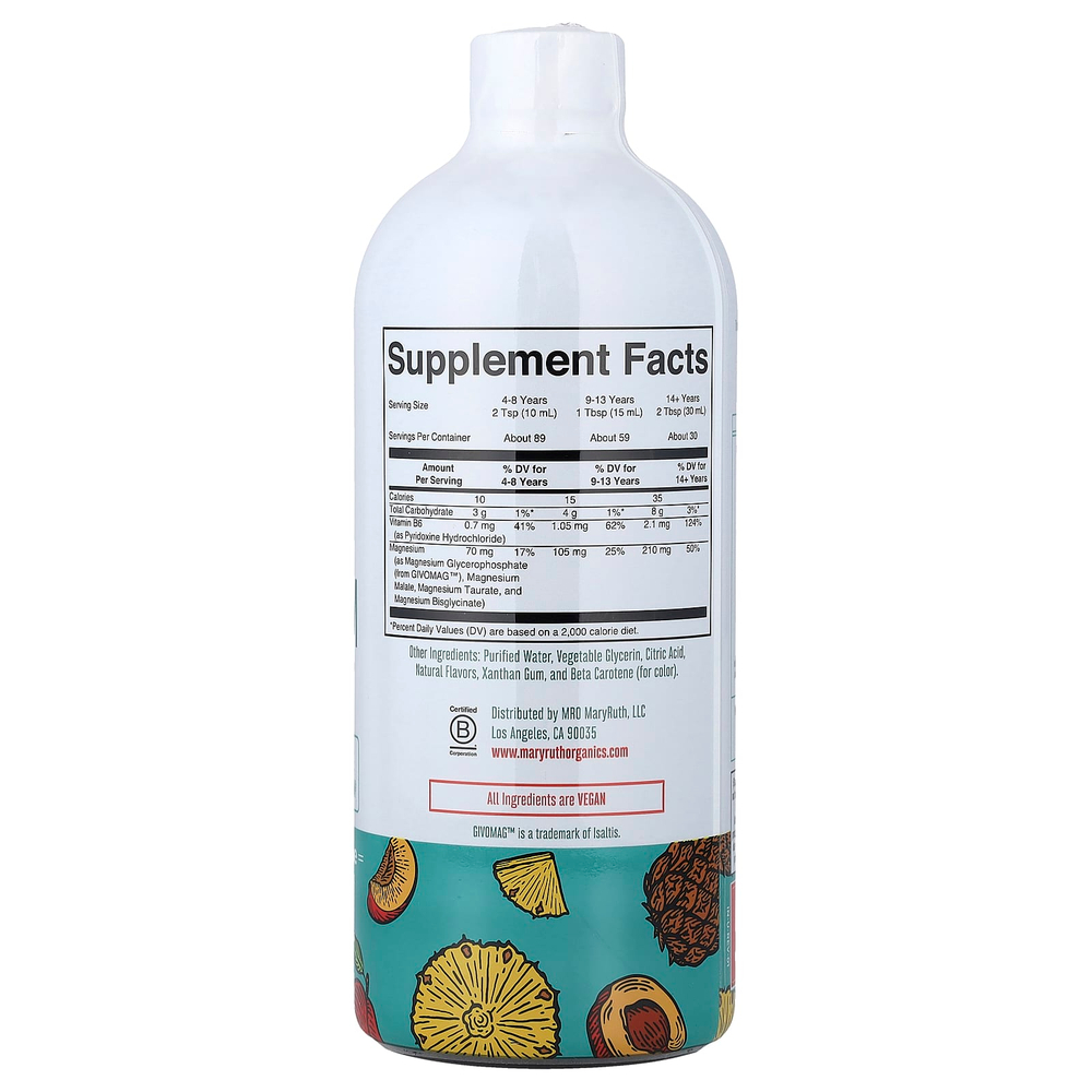 MaryRuth's, жидкая смесь магния, ананас и нектарин, 887 мл (30 жидк. унций)