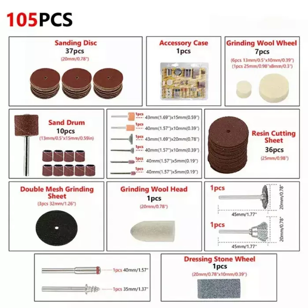 Набор для Бормашины 105 Предметов