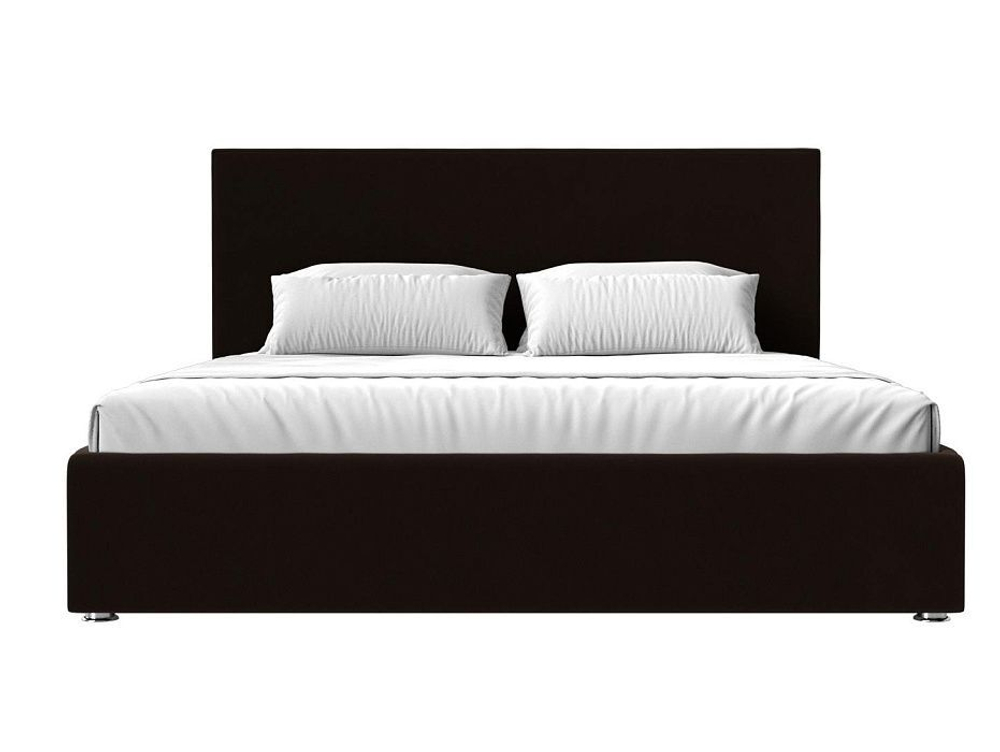 Кровать интерьерная Кариба 180, Коричневый, Микровельвет, 108326