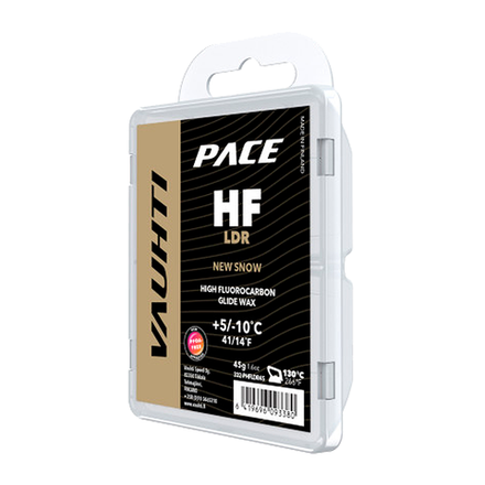 Высокофтористый парафин Vauhti PACE HF LDR на длинные дистанции (для нового, мелкозернистого снега) (+5°C...-10°C) 45 гр