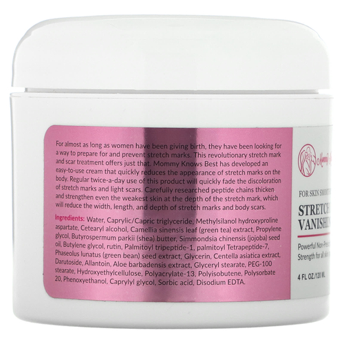 Mommy Knows Best, Крем для устранения растяжек, 120 мл (4 жидк. унц.)