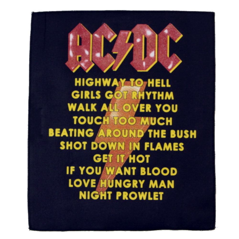 Нашивка спиновая AC/DC Highway To Hell лого