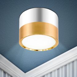 Светильник накладной ЭРА OL7 GX53 GD/CH под лампу GX53 золото/хром | Накладные светильники