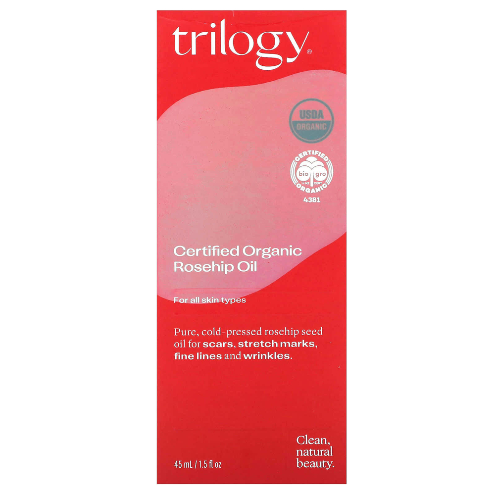 Trilogy, Сертифицированное органическое масло шиповника, 45 мл (1,5 жидк. унц.)