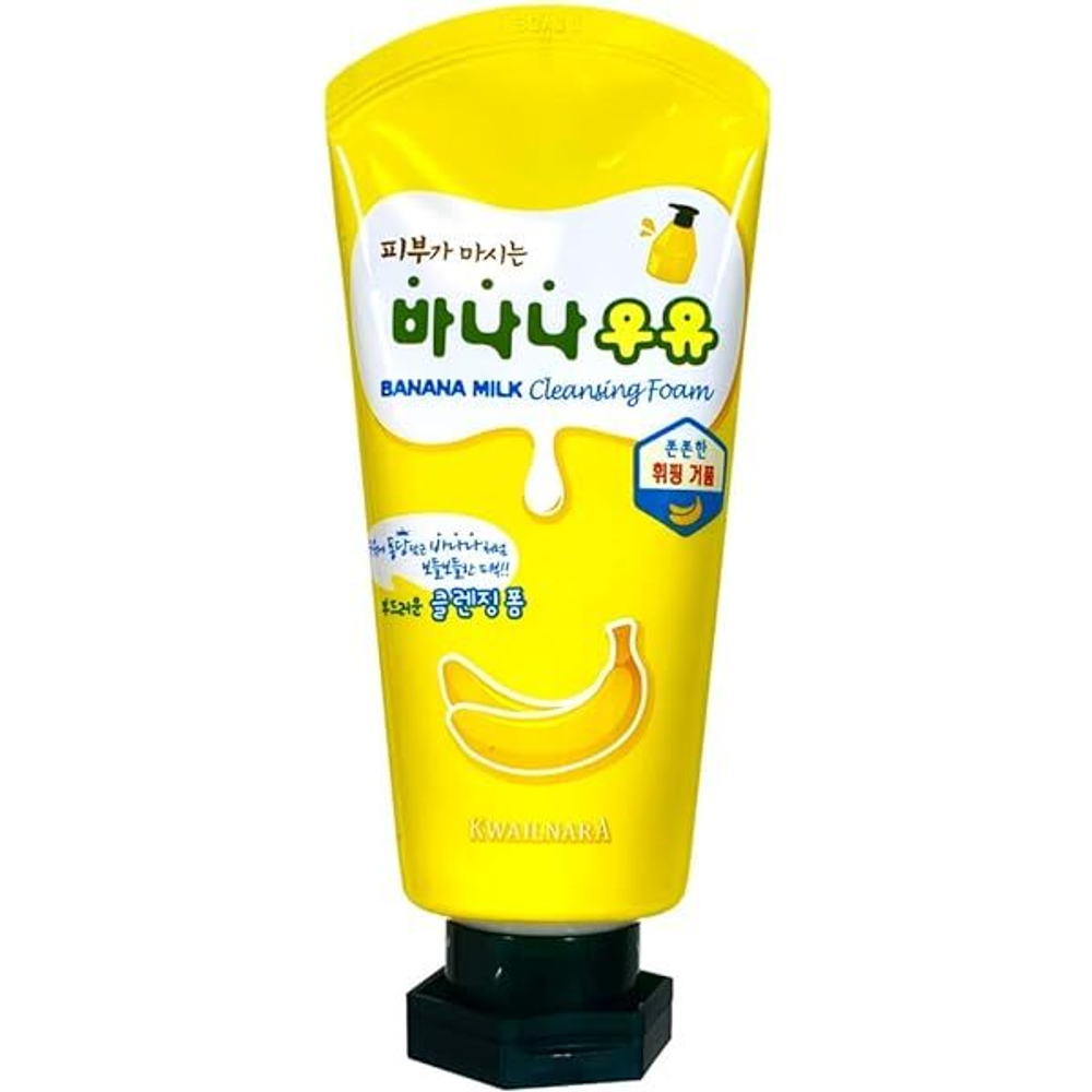 Welcos Kwailnara Banana Milk Cleansing Foam пенка для умывания с экстрактом банана