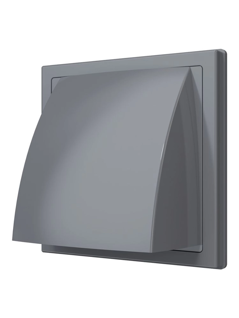 Стенной выход 150х150 с обр. клапаном с фланцем D100 1515K10ФВ сер