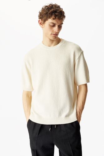 Молочный пуловер с коротким рукавом SIMOII