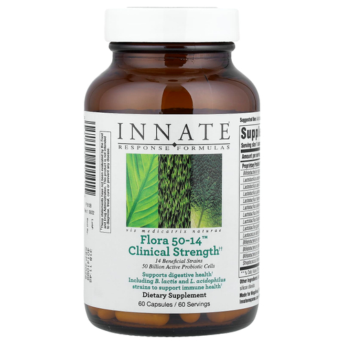 Innate Response Formulas, Flora 50-14™, добавка с клинически подтвержденной эффективностью, 60 капсул