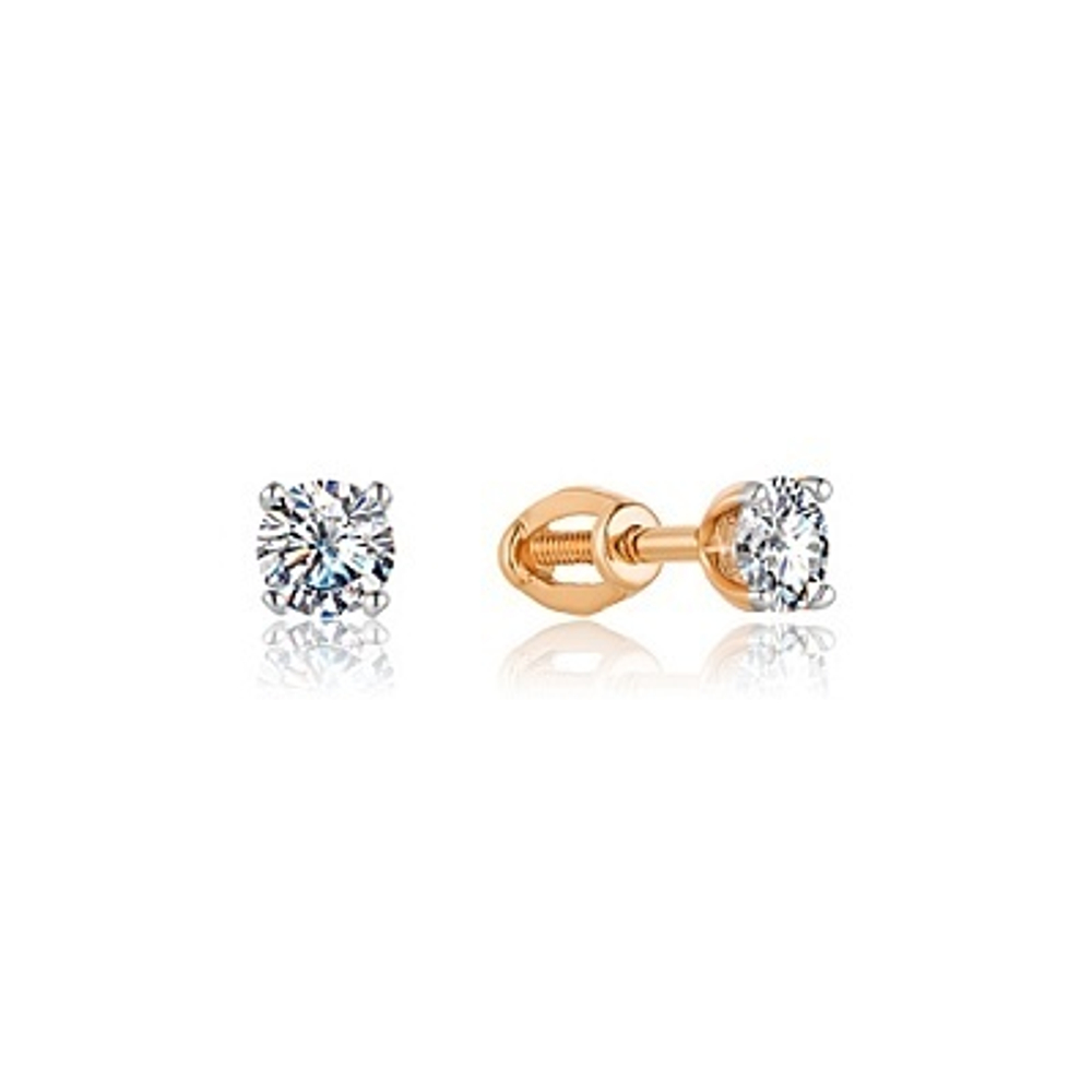 12-02-000S-26413#ТД Серьги пусеты с кристаллами Swarovski