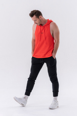 Майка Fitness Tank top with a hoodie 323 Красная