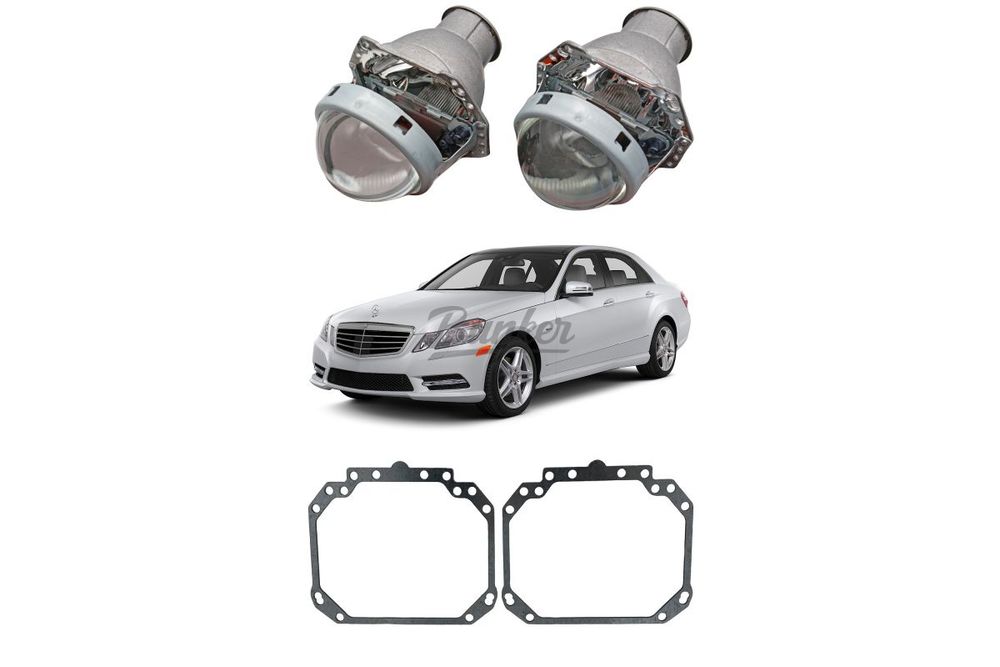 Готовый комплект для замены штатных линз Hella 2 Mercedes-Benz E-Class W212 дорестайлинг 2009-2013