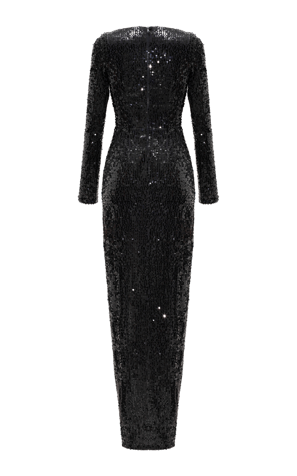 Платье макси из пайеток драпированное