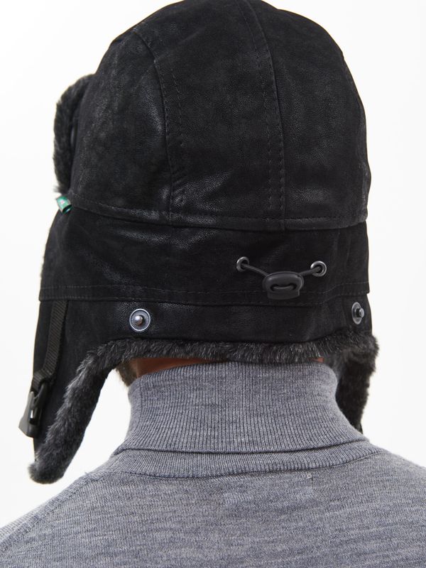 Шапка ушанка зимняя Енисей ткань Замша цвет Черный