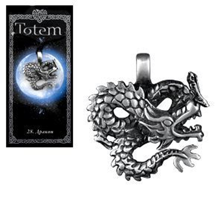 Амулет Totem № 28 Дракон, английское олово