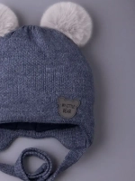 Шапка детская зимняя вязаная с ушками