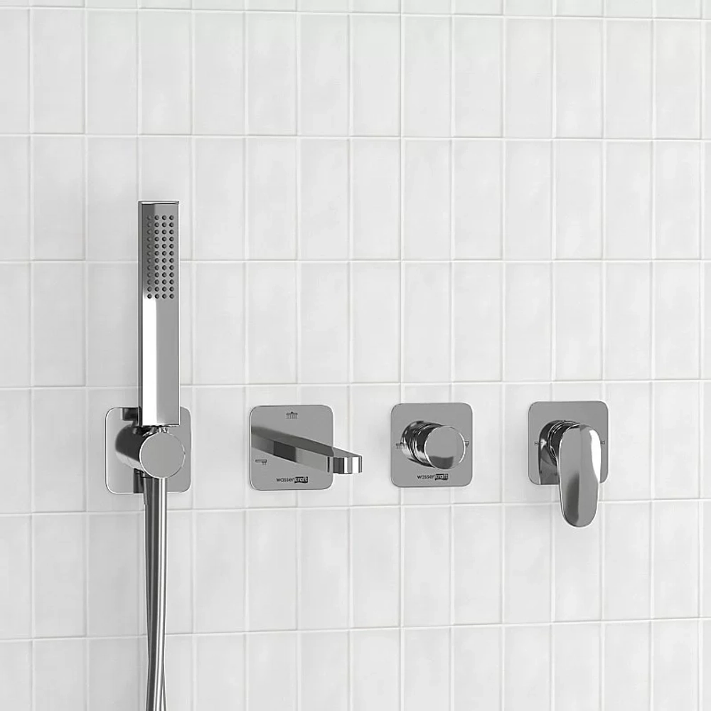 Смеситель для ванны WasserKRAFT Weida SET2852 хром