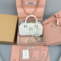 Miu Miu Matelasse Nappa Leather Top Handle Bag 24 cm