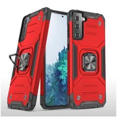 Противоударный чехол Strong Armour Case с кольцом для Samsung Galaxy S22 Plus (Красный)