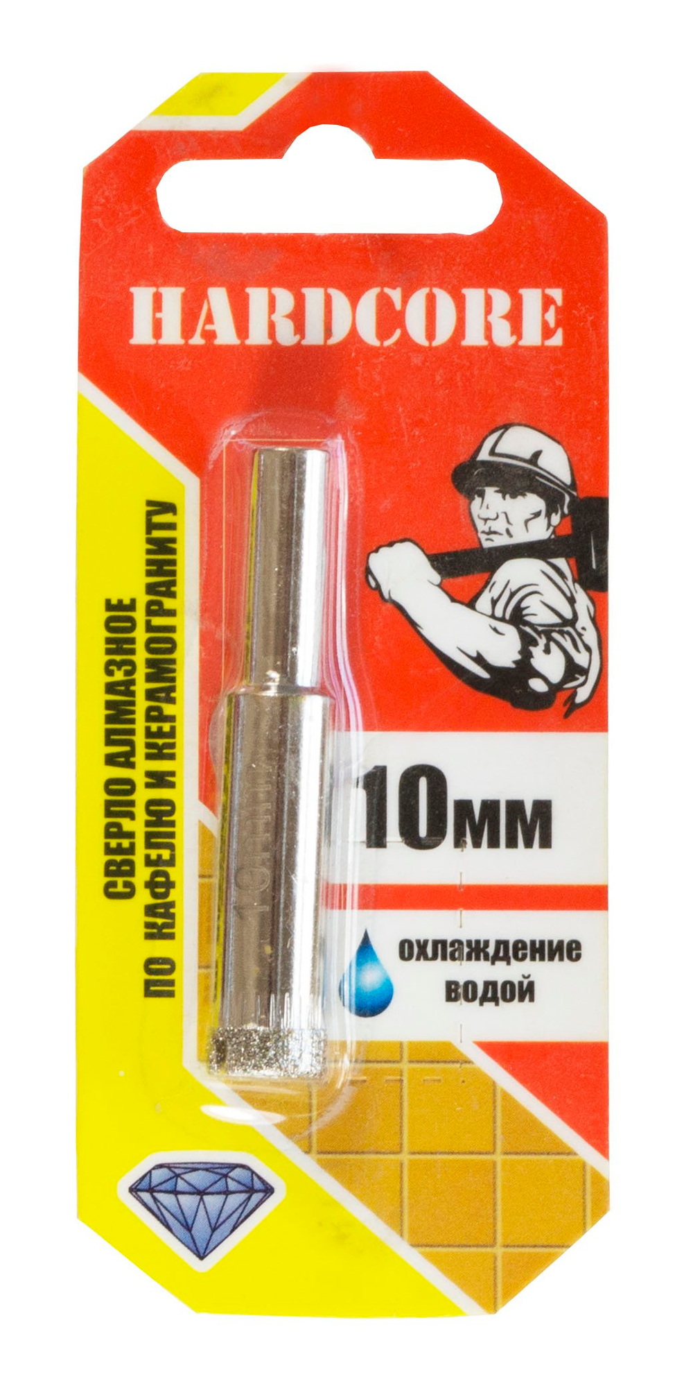 Сверло-коронка алмазная по керамограниту 10мм "Hardcore"