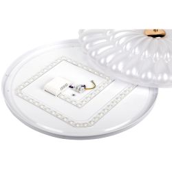 Светильник потолочный светодиодный ЭРА SPB-6 Chester 84W-3K-6,5K WH+GD без ДУ | Светильники SPB-6 без ДУ