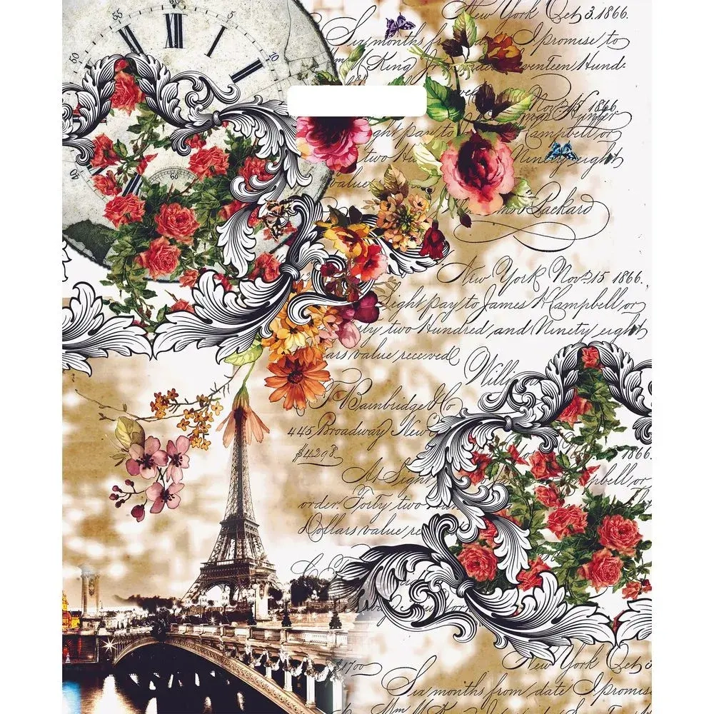 Пакет ПЭ с вырубной ручкой 38+3Артпласт (Воспоминания) Россия (комплект 50 шт)