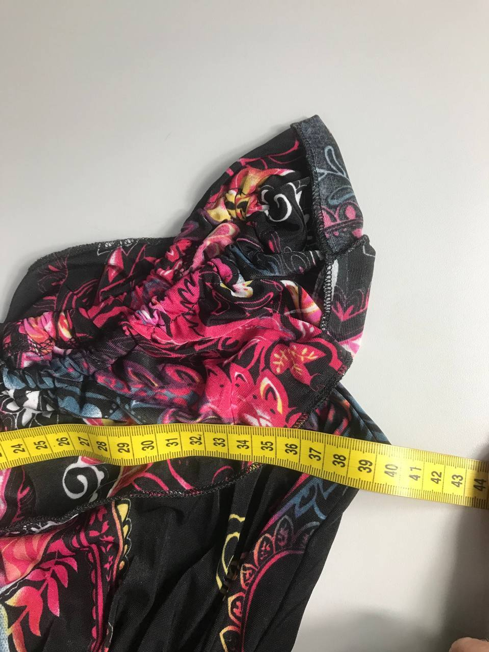 Платье длинное яркое, визуально 44 размер