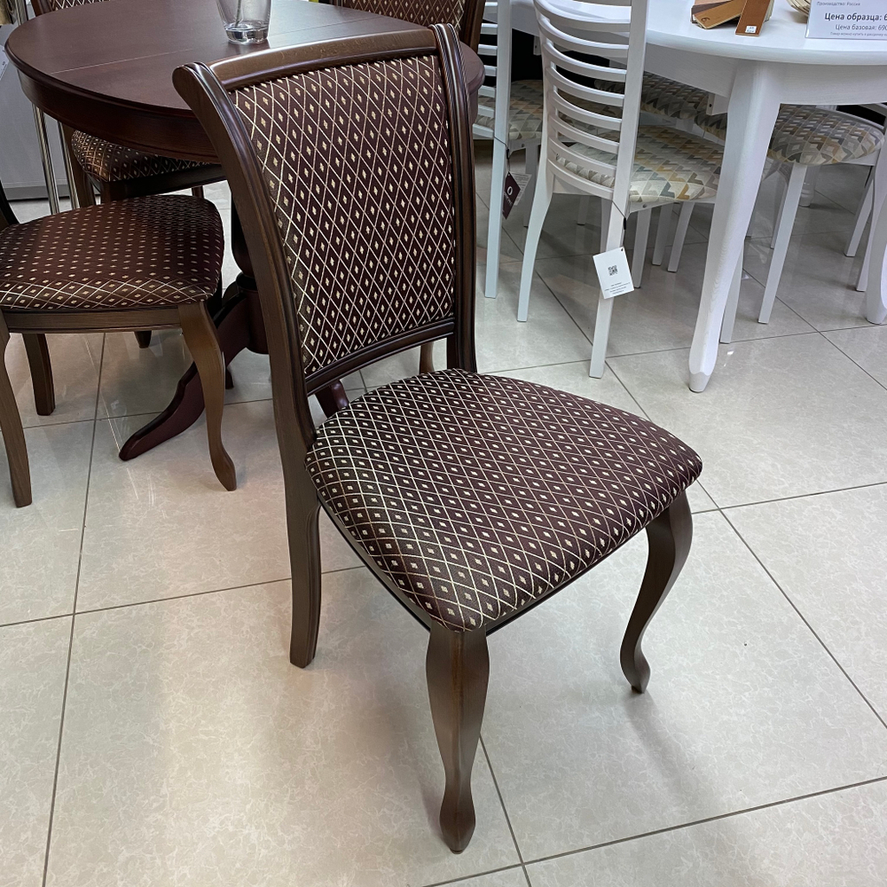 Стул СМ 10 (бук/тон орех с патиной, ткань 180А)