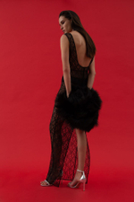 Платье макси из кружева