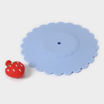 Крышка-непроливайка силиконовая Доляна «Клубничка», d=11 см, цвет голубой (Цвет: не задано)