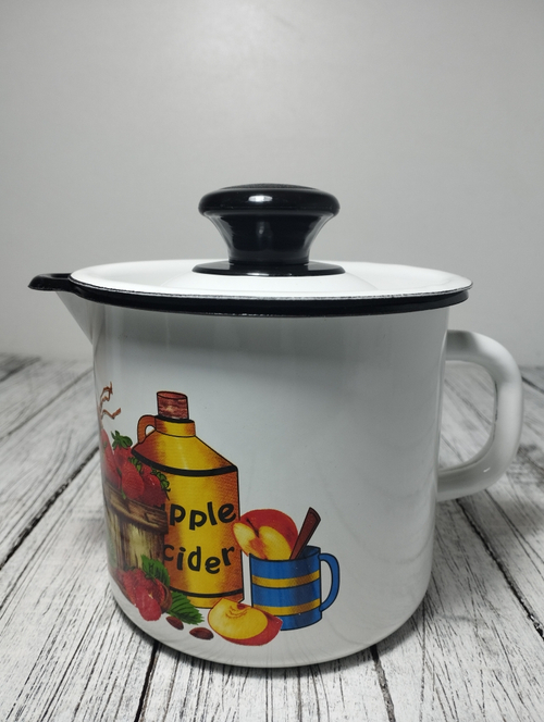 Кружка 1л с носиком с крышкой Белая Кухня 40204-072/4