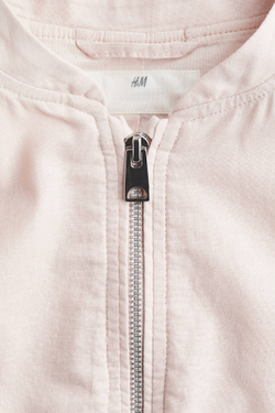 H&M Куртка-бомбер из льняной смеси, светло-розовый