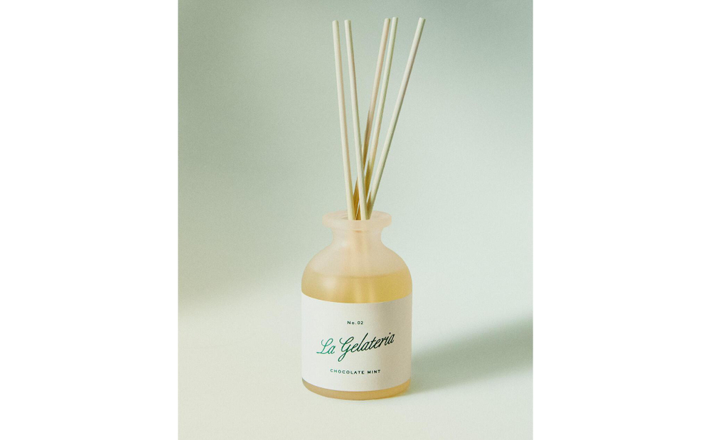 Zara Home CHOCOLATE MINT REED DIFFUSERS — ароматический диффузор с тростниковыми палочками, Шоколадно-мятный, 120 мл