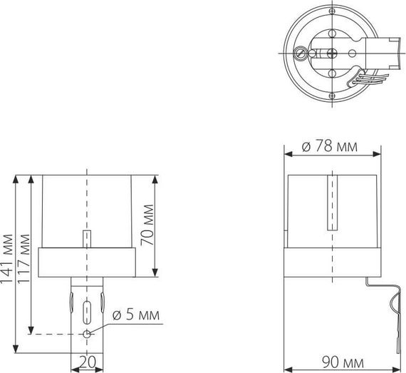 Датчик освещенности SNS-L-07 5500W IP44 Белый a030063